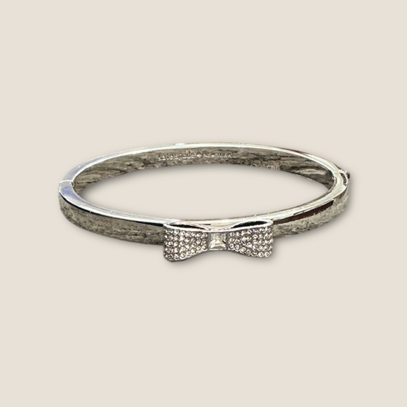 Kate Spade Silver Bow Hinged Bracelet - Picture 1 of 3